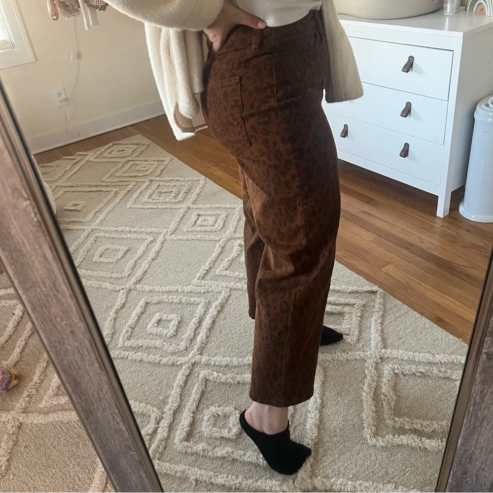 Universal Thread Brown Leopard Print Pants - Picture 3 of 5